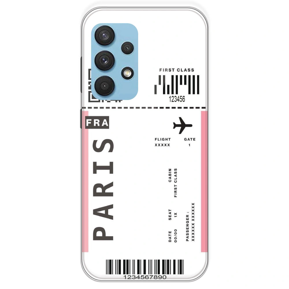 Paris Ticket - Clear Printed Silicone Case For Samsung Galaxy A33