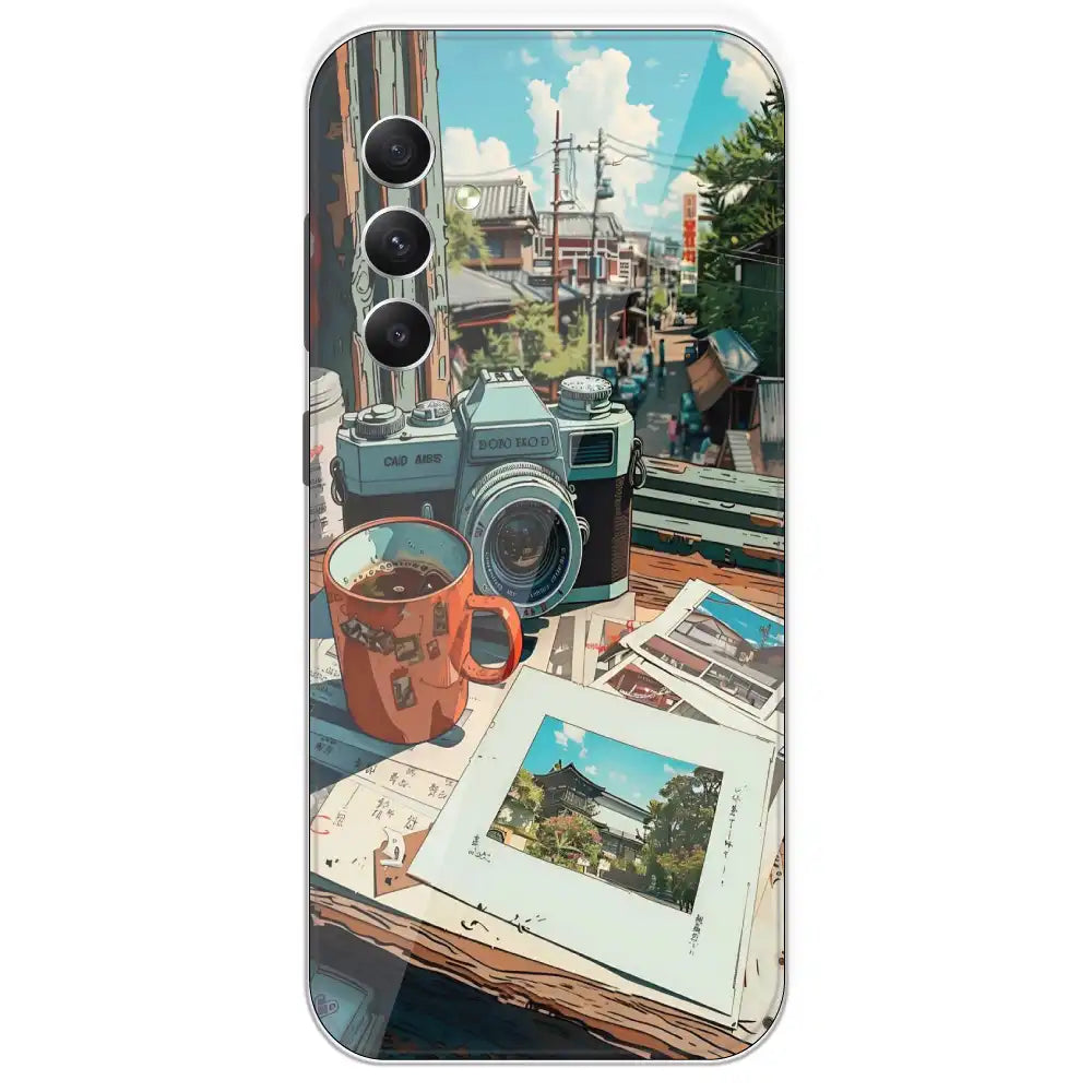 Vintage Camera Travel Vibes - Printed Silicone Case For Samsung Galaxy A34