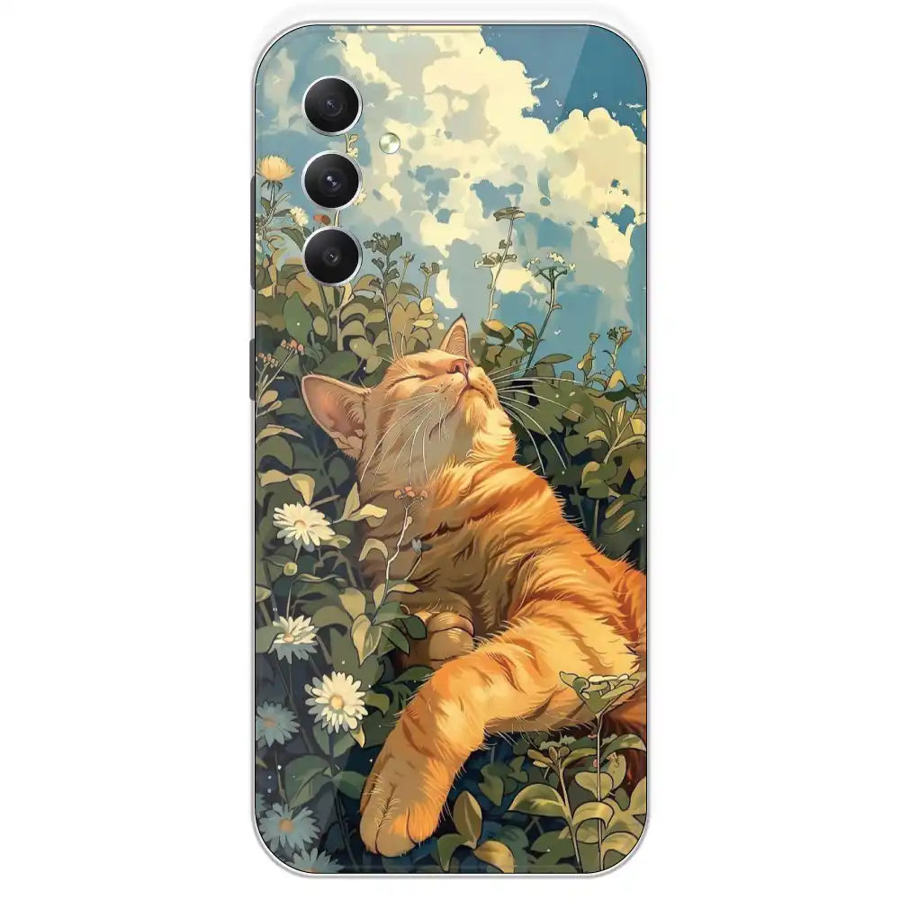 Garfield Sleeping - Printed Silicone Case For Samsung Galaxy A34