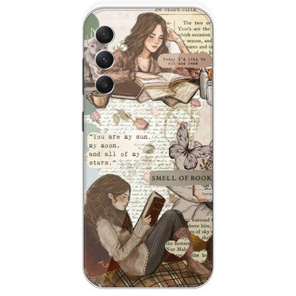 Book Collage - Printed Silicone Case For Samsung Galaxy A34