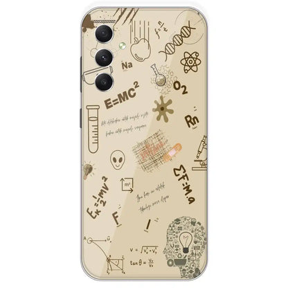 Physics Collage - Printed Silicone Case For Samsung Galaxy A34