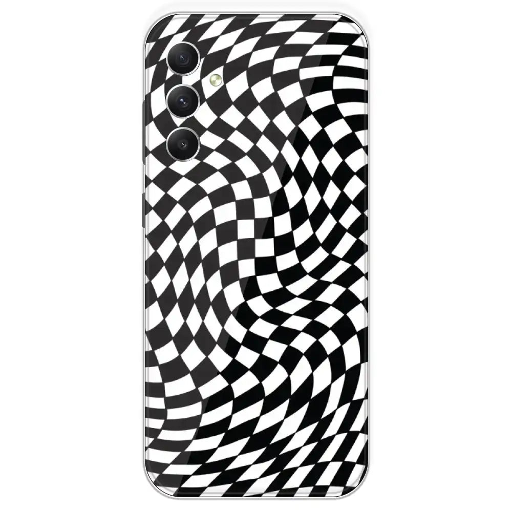 Checks - Printed Silicone Case For Samsung Galaxy A34