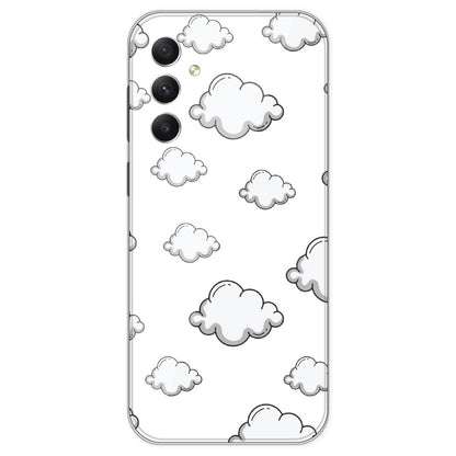 Clouds - Clear Printed Silicone Case For Samsung Galaxy A34