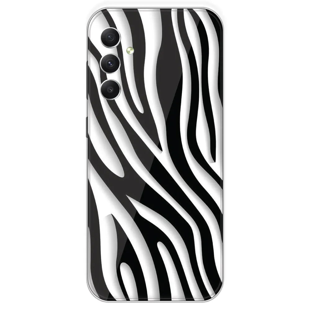 Zebra Print - Printed Silicone Case For Samsung Galaxy A34