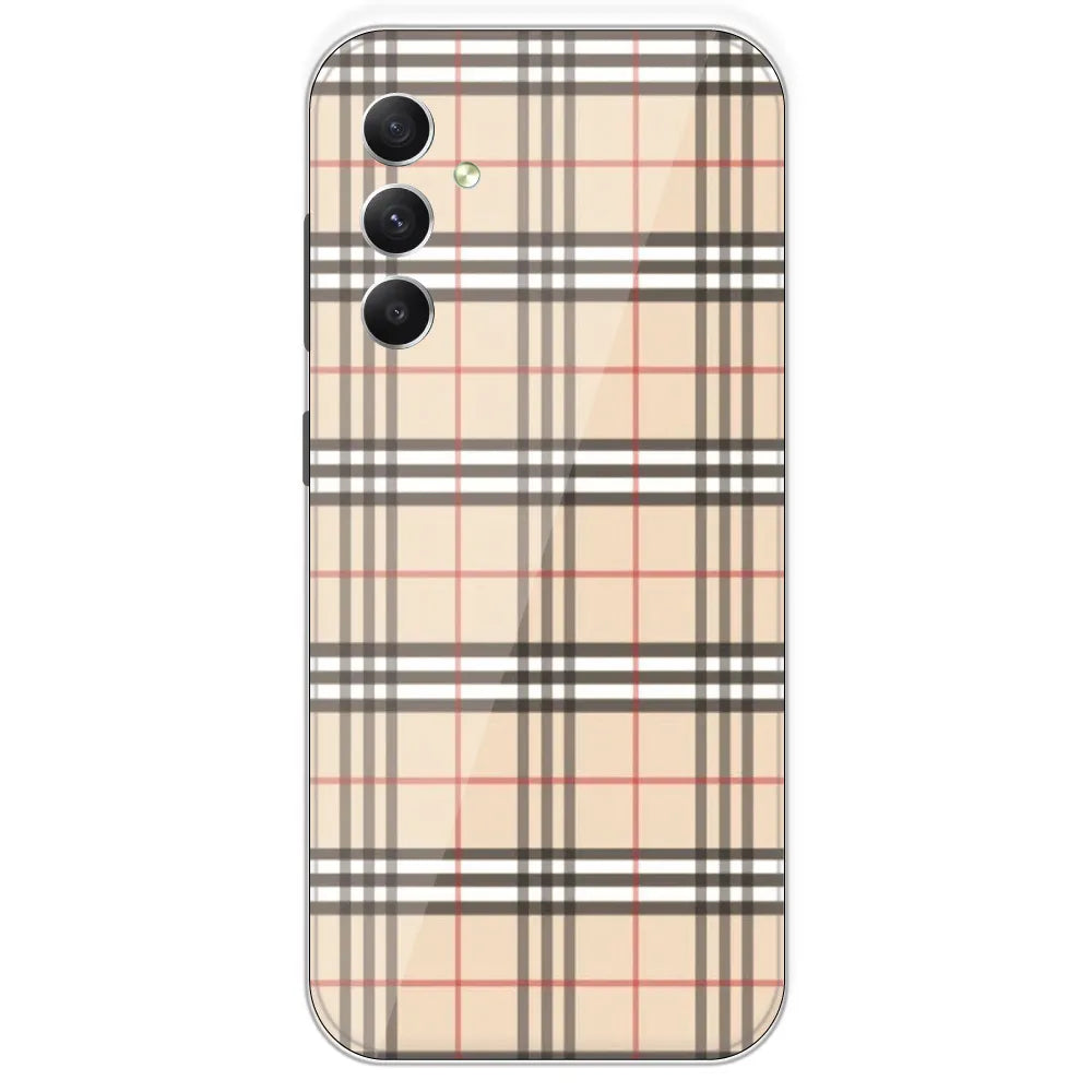 Yellow Checks - Printed Silicone Case For Samsung Galaxy A34