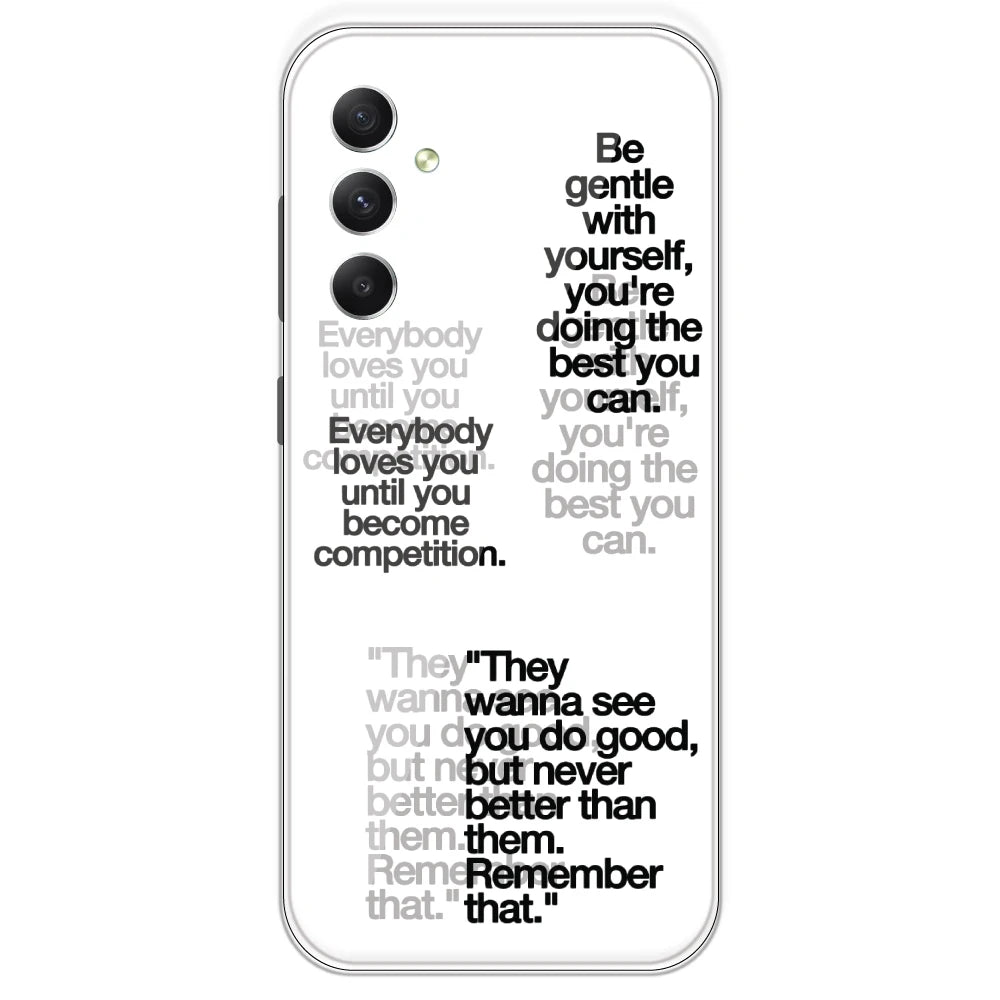 Motivational Quotes - Clear Printed Silicone Case For Samsung Galaxy A34