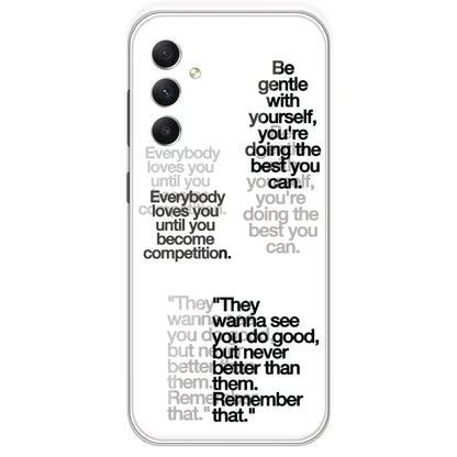 Motivational Quotes - Clear Printed Silicone Case For Samsung Galaxy A34