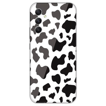 Cow Print - Clear Printed Silicone Case For Samsung Galaxy A34