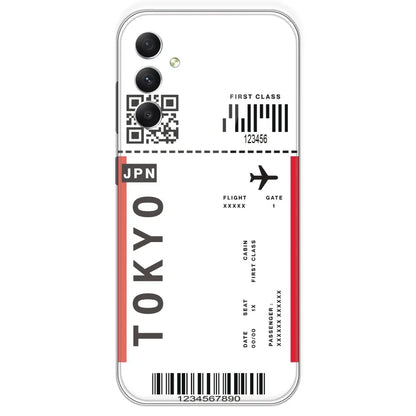 Tokyo Ticket - Clear Printed Silicone Case For Samsung Galaxy A34