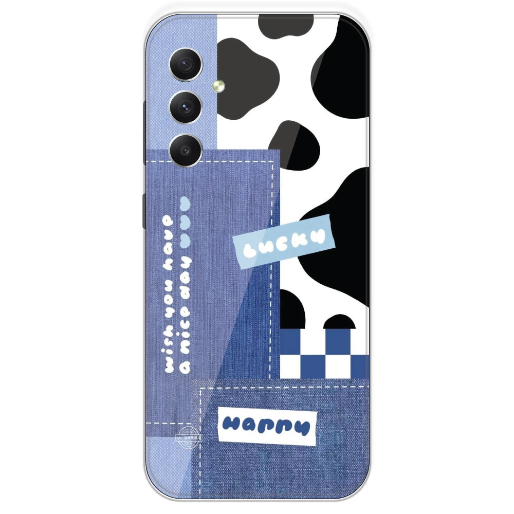 Cow Print Collage - Printed Silicone Case For Samsung Galaxy A34