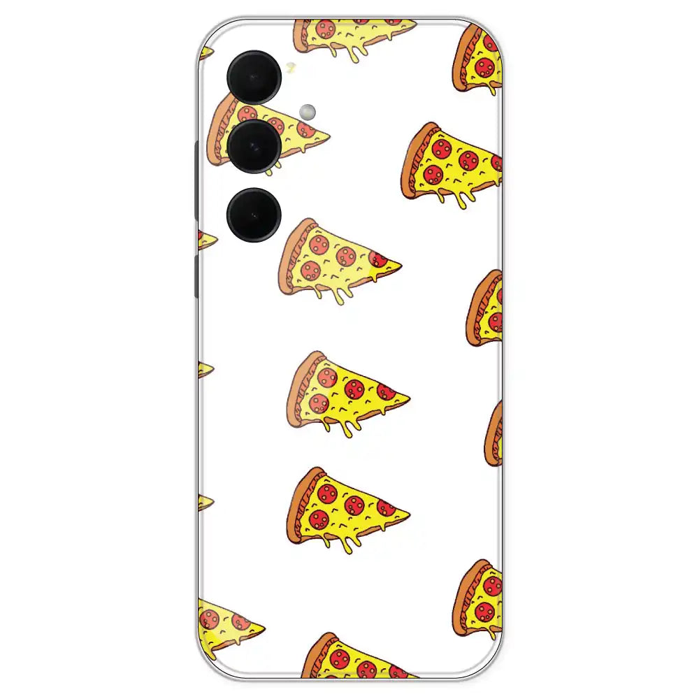 Pizza - Clear Printed Silicone Case For Samsung Galaxy A35