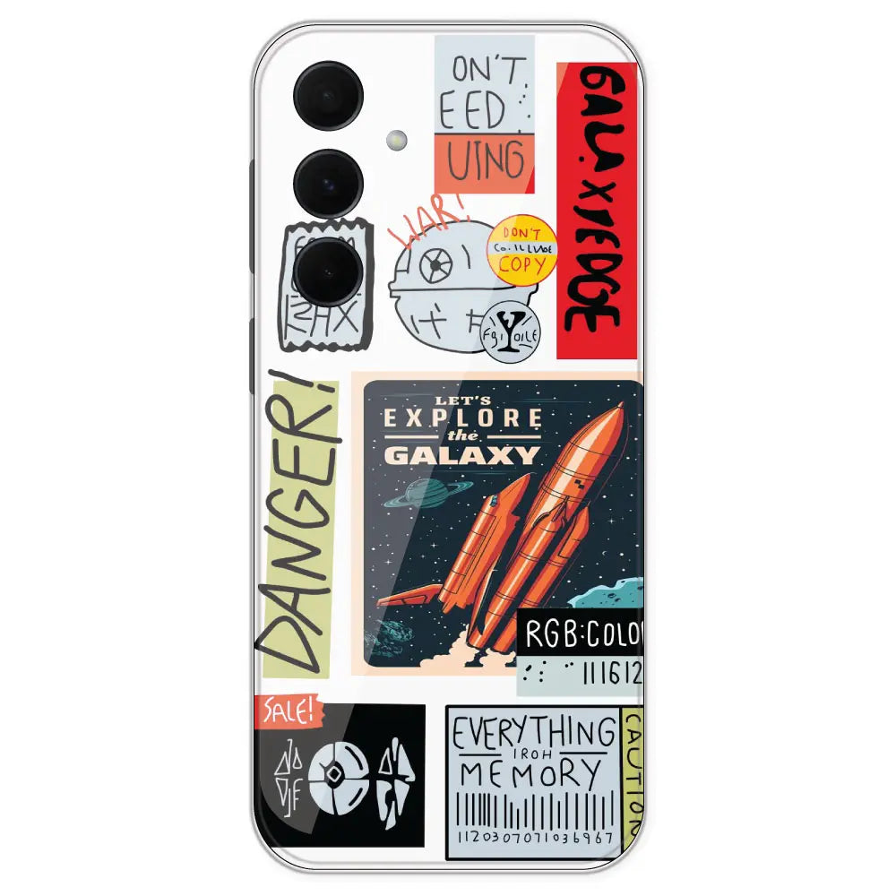 Galaxy - Clear Printed Silicone Case For Samsung Galaxy A35