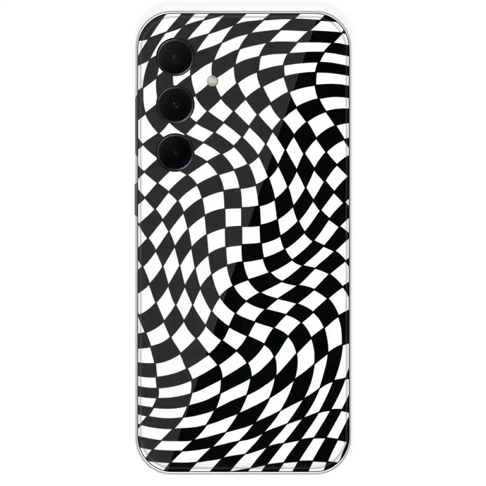 Checks - Printed Silicone Case For Samsung Galaxy A35