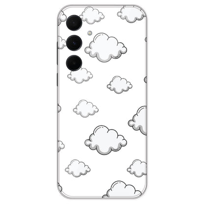 Clouds - Clear Printed Silicone Case For Samsung Galaxy A35