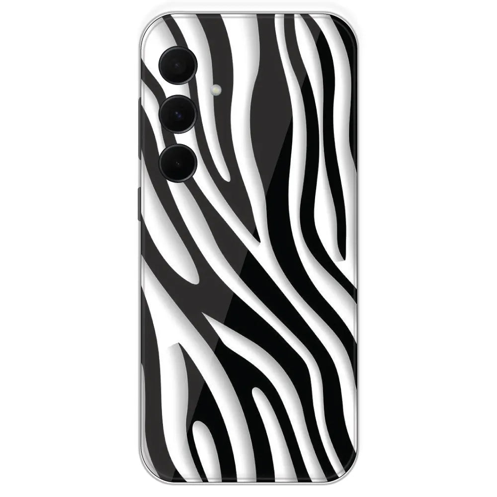 Zebra Print - Printed Silicone Case For Samsung Galaxy A35