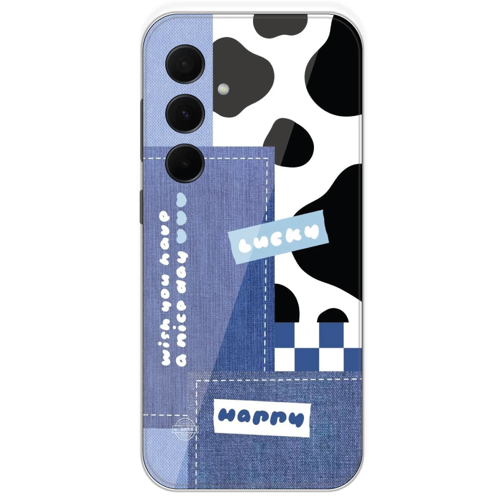 Cow Print Collage - Printed Silicone Case For Samsung Galaxy A35