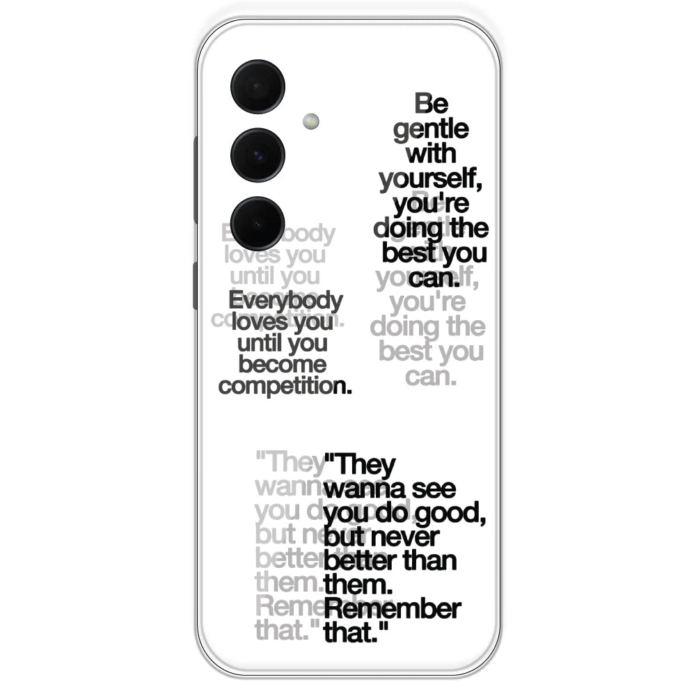 Motivational Quotes - Clear Printed Silicone Case For Samsung Galaxy A35