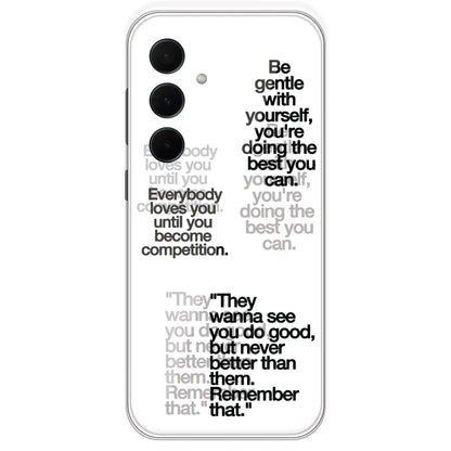 Motivational Quotes - Clear Printed Silicone Case For Samsung Galaxy A35