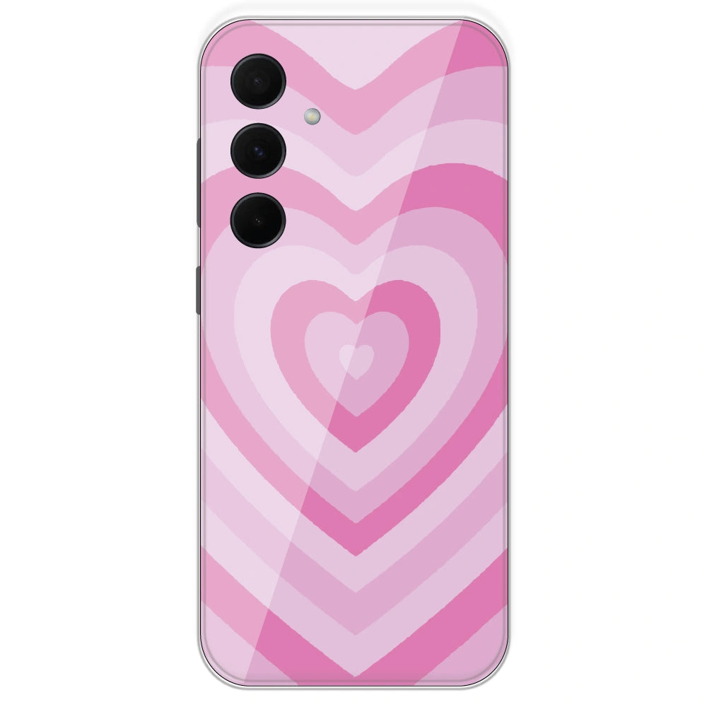 Pink Hearts - Printed Silicone Case For Samsung Galaxy A35