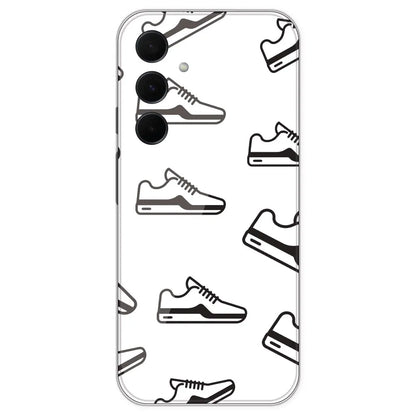 Black Sneakers - Clear Printed Silicone Case For Samsung Galaxy A35
