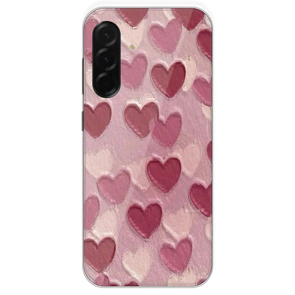 Pastel Hearts Love - Printed Silicone Case For Samsung Galaxy A36