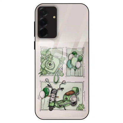 Vintage Green Sketch Aesthetic - Glass Case For Samsung Galaxy A36