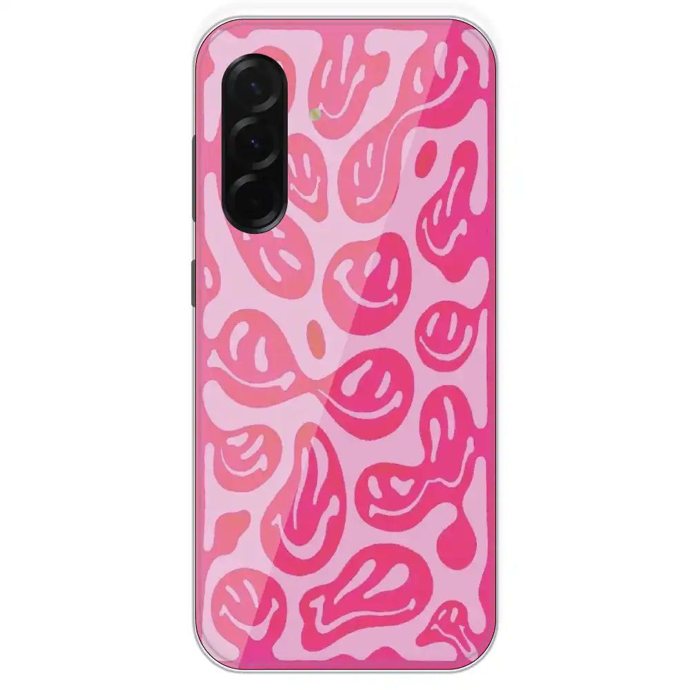 Pink Smilies - Printed Silicone Case For Samsung Galaxy A36