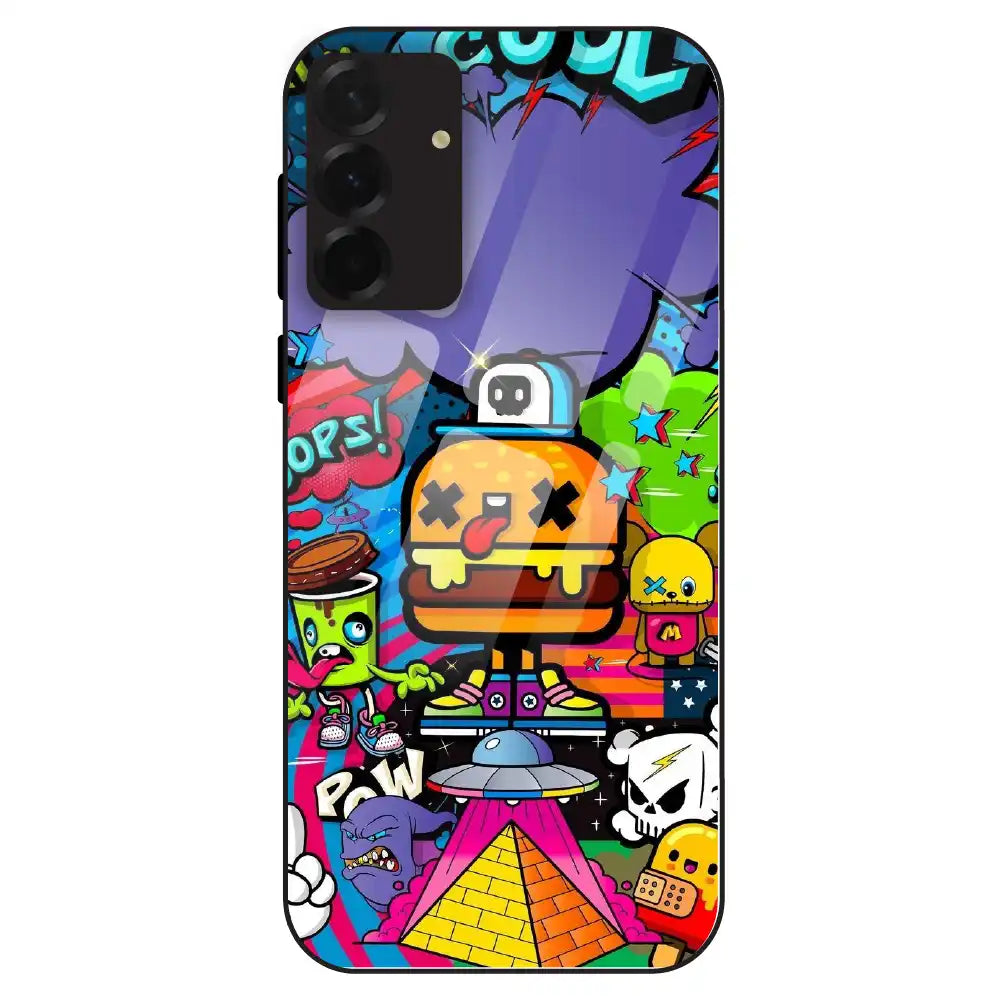Colorful Graffiti Cartoon - Glass Case For Samsung Galaxy A36