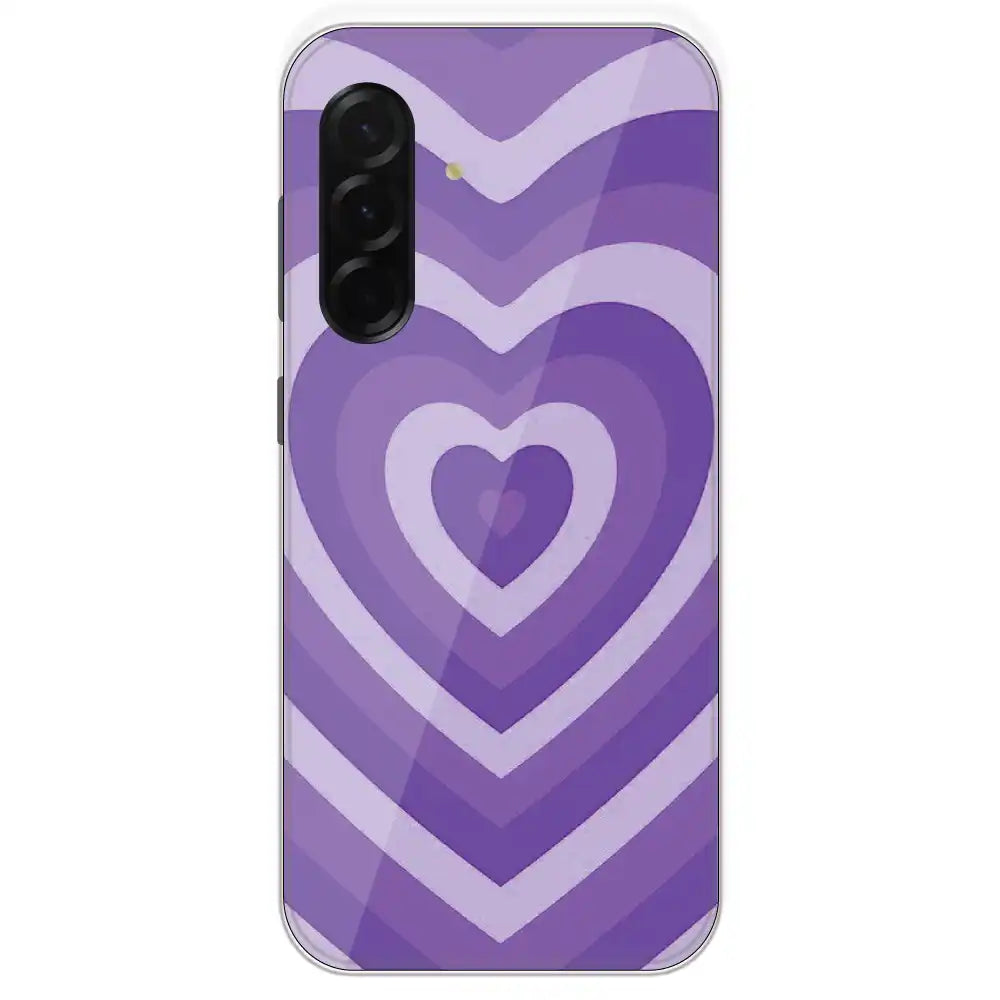 Purple Hearts - Printed Silicone Case For Samsung Galaxy A36
