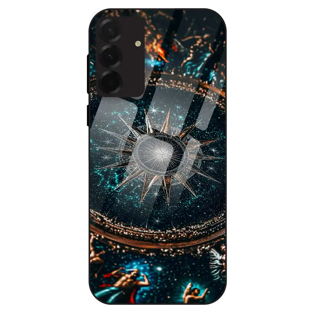 Celestial Star Compass - Glass Case For Samsung Galaxy A36