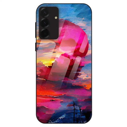 Abstract Sunset Vibes - Glass Case For Samsung Galaxy A36