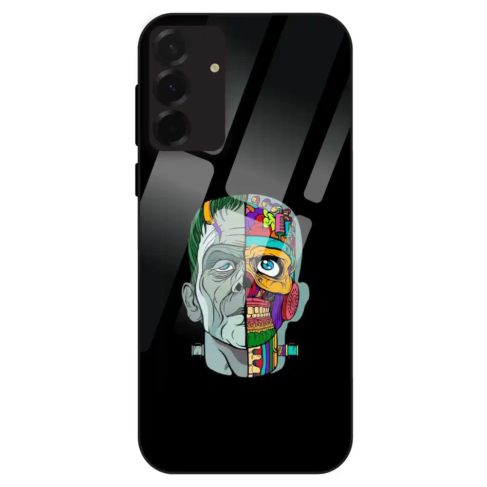 Half Skull Pop Art - Glass Case For Samsung Galaxy A36