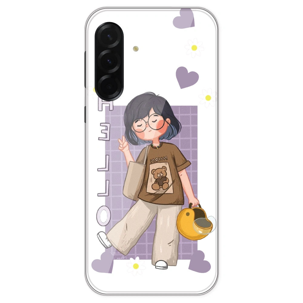 Introvert Girl - Clear Printed Silicone Case For Samsung Galaxy A36