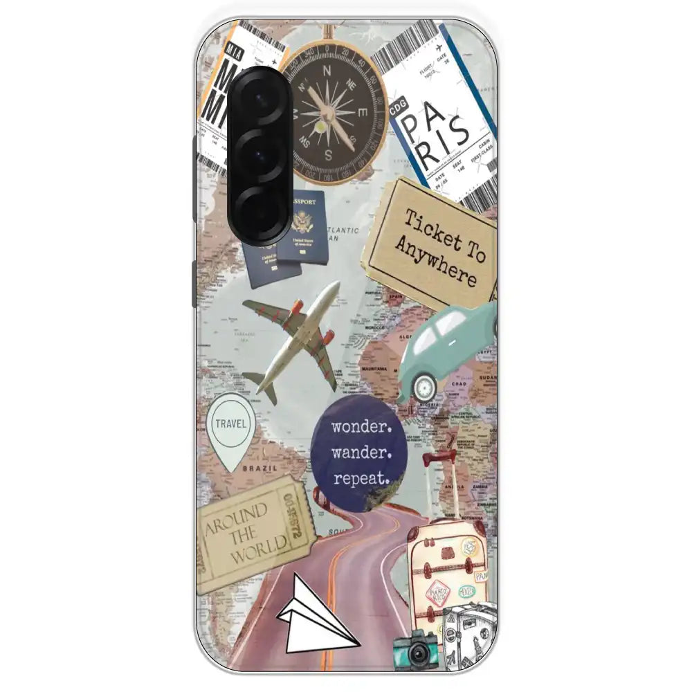 Travel Collage - Printed Silicone Case For Samsung Galaxy A36