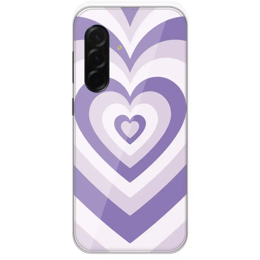 Dark Purple Hearts - Printed Silicone Case For Samsung Galaxy A36