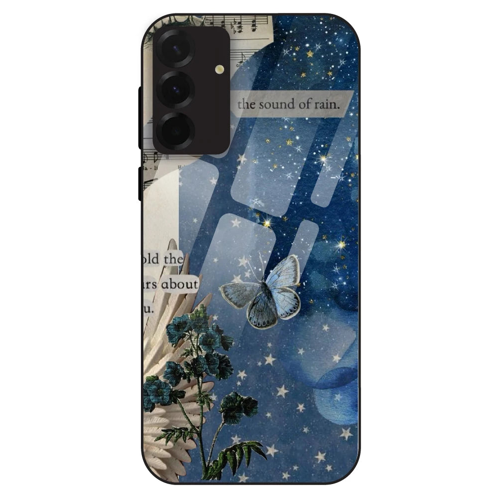 Midnight Butterfly Aesthetic - Glass Case For Samsung Galaxy A36