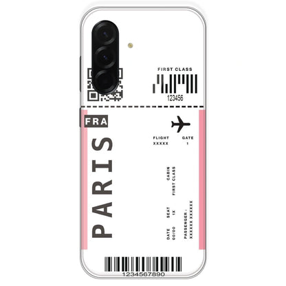 Paris Ticket - Clear Printed Silicone Case For Samsung Galaxy A36