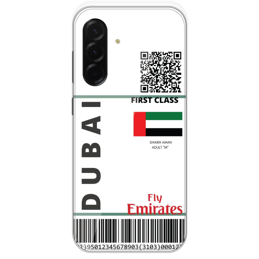 Dubai Ticket - Clear Printed Silicone Case For Samsung Galaxy A36