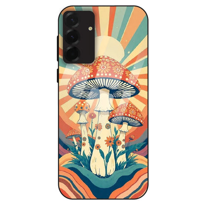 Retro Mushroom Art - Glass Case For Samsung Galaxy A36