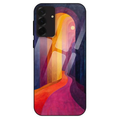 Abstract Sunset Path - Glass Case For Samsung Galaxy A36