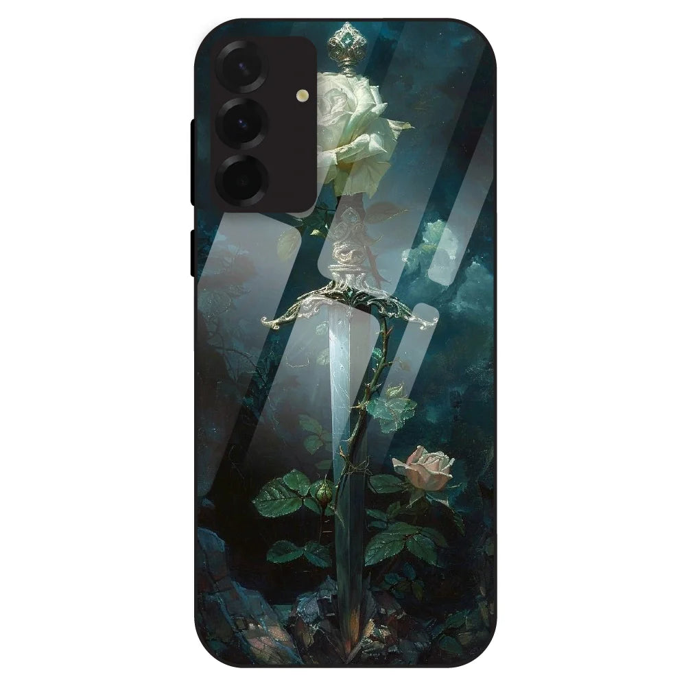Mystic Sword Rose - Glass Case For Samsung Galaxy A36
