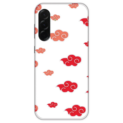 Red Clouds - Clear Printed Silicone Case For Samsung Galaxy A36