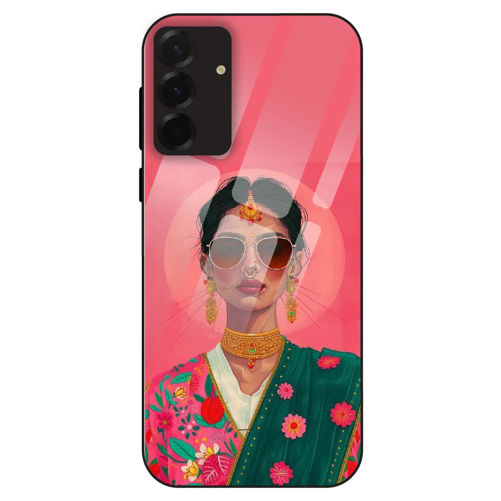 Royal Ethnic Diva - Glass Case For Samsung Galaxy A36