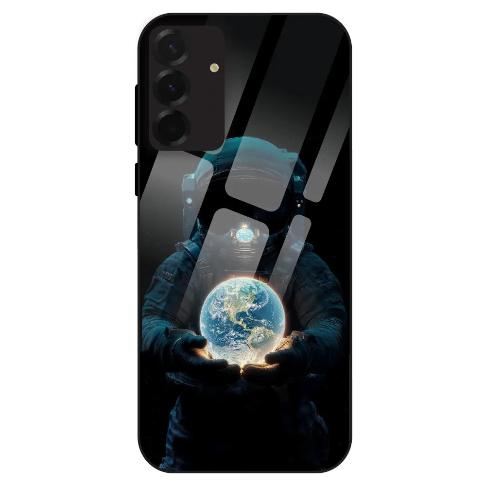Astronaut Holding Earth - Glass Case For Samsung Galaxy A36