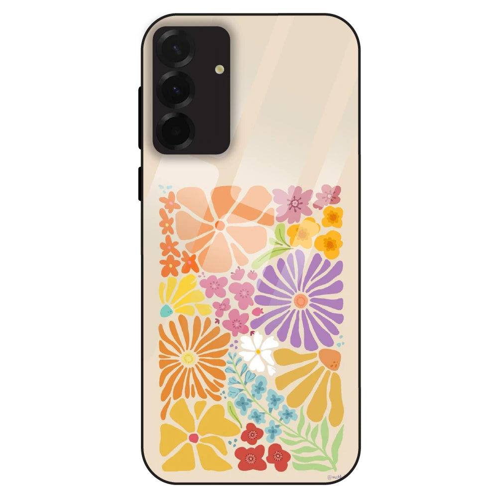 Colorful Floral - Glass Case For Samsung Galaxy A36