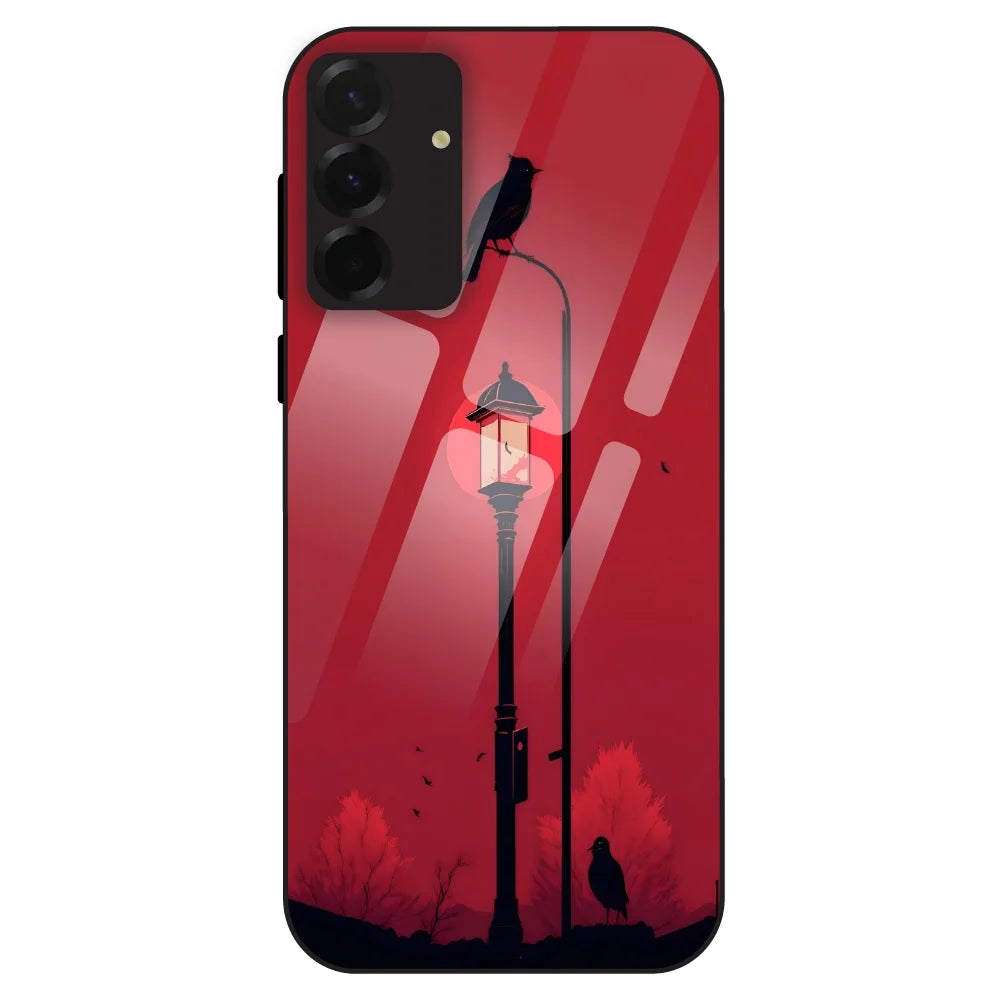 Red Street Lamp - Glass Case For Samsung Galaxy A36
