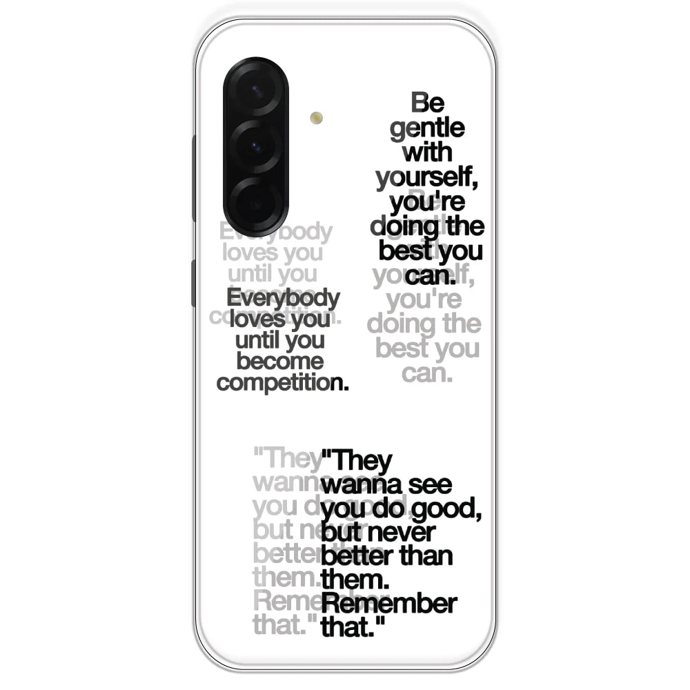 Motivational Quotes - Clear Printed Silicone Case For Samsung Galaxy A36