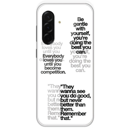Motivational Quotes - Clear Printed Silicone Case For Samsung Galaxy A36