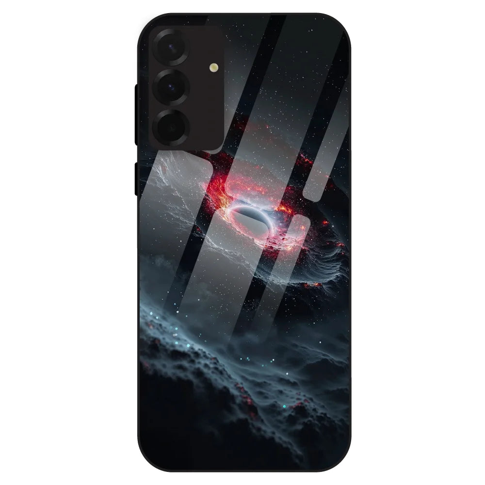 Cosmic Black Hole - Glass Case For Samsung Galaxy A36