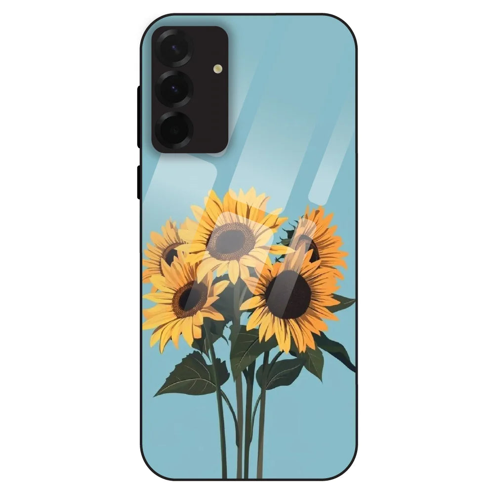 Sunflower Serenity - Glass Case For Samsung Galaxy A36